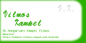 vilmos kampel business card